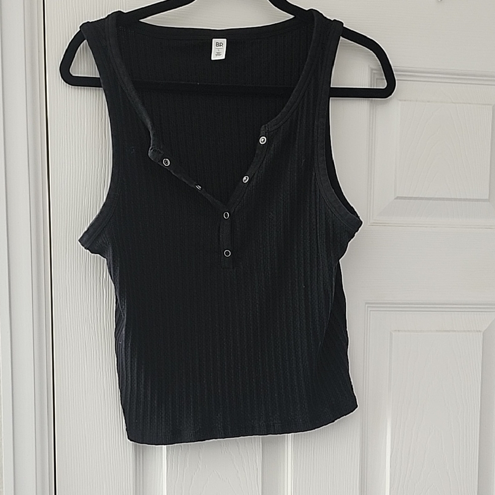 BP Black Ribbed Tank Top